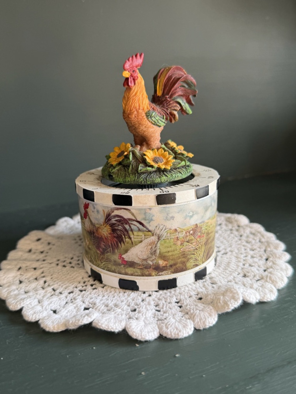 Rooster Decorative Timer - Multicolor